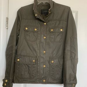 J Crew olive green jacket Size S